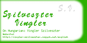 szilveszter vingler business card